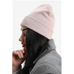 Шапка теплая в рубчик (Розовый)
