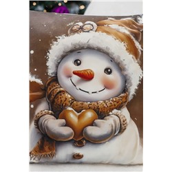 Наволочка декоративная новогодняя 2 шт 3D эффект велюр НАТАЛИ, 1221261