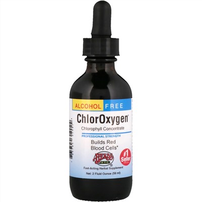 Herbs Etc., ChlorOxygen, концентрат хлорофилла, без спирта, 2 ж. унц. (59 мл)