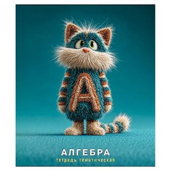 Тетрадь  48л "Котики  в свитерах" по алгебре С0204-01 КТС-ПРО