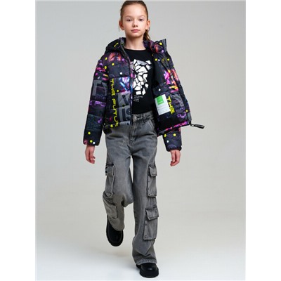 Куртка текстильная с полиуретановым покрытием для девочек