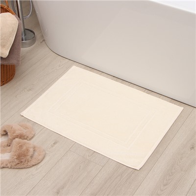 Коврик махровый «Этель» Classic, 50×70 см, хлопок 100%, молочный