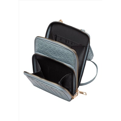 Женская мини-сумка, цвет дымчато-голубой