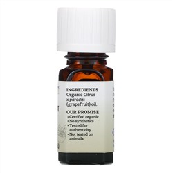 Aura Cacia, чистое эфирное масло, органический грейпфрут, 7,4 мл (0,25 жидкой унции)