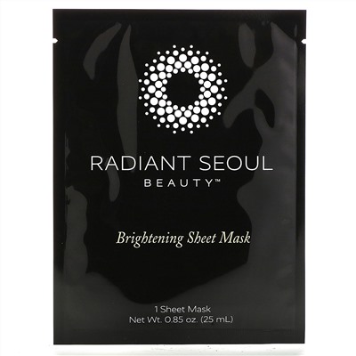Radiant Seoul, осветляющая тканевая маска, 1 шт., 25 мл (0,85 унции)