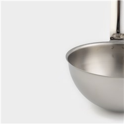 Половник кухонный «Поварской», 1.5 л, d=19 см, ручка 58 см, толщина 1.5 мм, цельнотянутая ручка