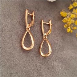 Серьги висячие коллекция "Дубай"  покрытие позолота, 87109, арт.947.274