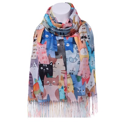 Палантин CY2593 Кошки