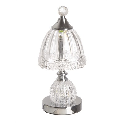 Светильник настольный RISALUX «Переливы», интерьерный, LED, 10 Вт, ночник 3 Вт, хром, 13.5×13.5×33 см