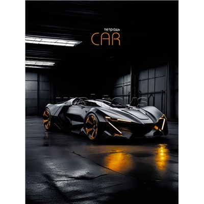 Тетрадь 80л. линия "Черное Авто" на гребне