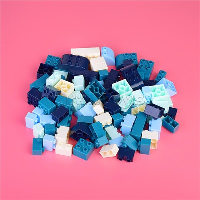 Конструктор "Blue" блочный  для малышей (93 дет.) в чемодане