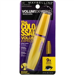 Maybelline, Тушь для ресниц Volum' Express, The Colossal, оттенок Glam Black, 9,2 мл