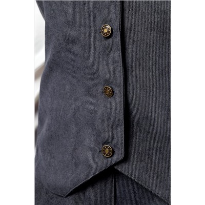 Костюм с брюками вельветовый с жилеткой 399GRY НАТАЛИ, 1087799