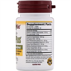 NutriBiotic, DefensePlus, максимальная сила, 45 веганских таблеток