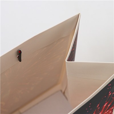 Пакет подарочный новогодний ламинированный «Фейерверк», MS 23×18×10 см