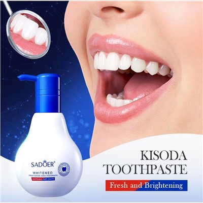 Зубная паста для чистки зубов SADOER White Fresh с пищевой содой 310г