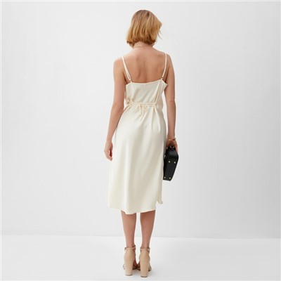 Платье женское MINAKU: Casual Collection, бежевое, размер 44