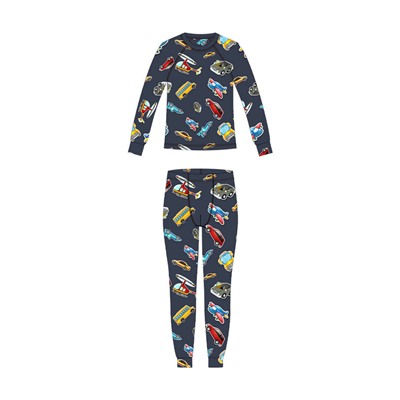 Термокомплект трикот. для мальчиков: фуфайка (футболка) с длин. рук, брюки