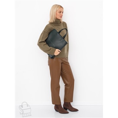 Сумка женская кожаная 1001L green Plina&Eiterou