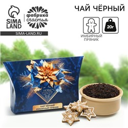 Чай новогодний чёрный «С Новым годом», вкус: имбирный пряник, 20 г
