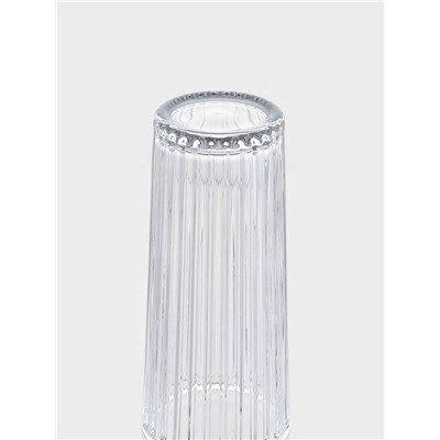 Стакан с трубочкой Magistro «Грани», 530 мл, стекло, прозрачный