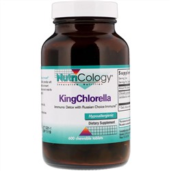 Nutricology, Королевская хлорелла, 600 жевательных таблеток