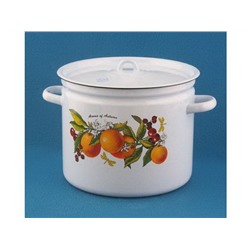 Кастрюля 12л эмаль Фруктовая фантазия С-1624