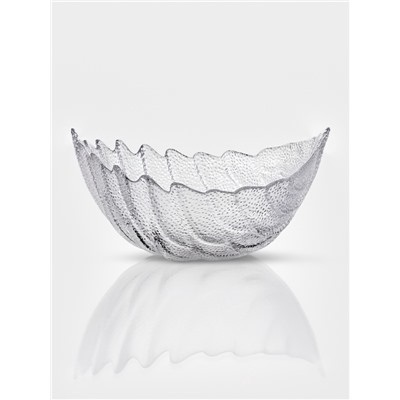 Набор салатников «Лист», 3 шт., размер 1 шт.: 21.5×15.5×11 см, стекло, прозрачный