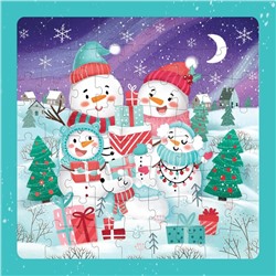 Пазл светящийся «Снеговички», 72 детали