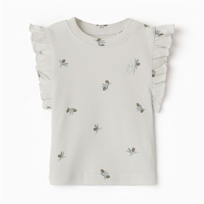 Майка детская «Крошка Я» Olives, рост 62-68, молочная