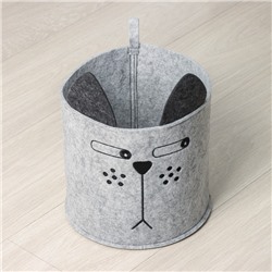 Органайзер для хранения Funny «Котяра», 24×24×22 см, 8 л, серый