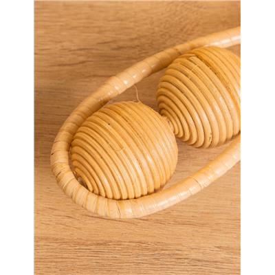 Сувенирный музыкальный инструмент «Маракас двойной», 27×8×5 см, ротанг