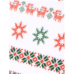 Наклейки для ногтей «Зимние звезды», красные, зелёные