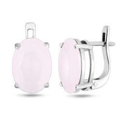 Серьги, розовый кварц, Ю-200М40