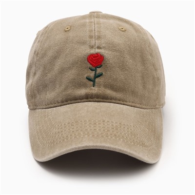 Кепка женская «Роза» MINAKU, бежевый, размер 58
