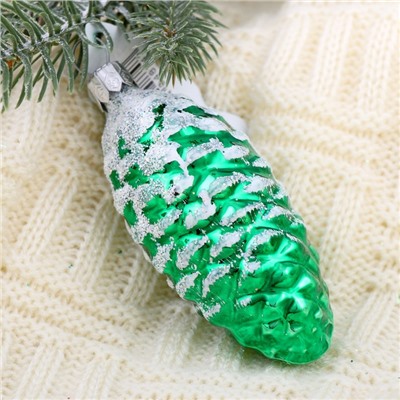 Новогоднее украшение «Шишка», h=9 см, МИКС