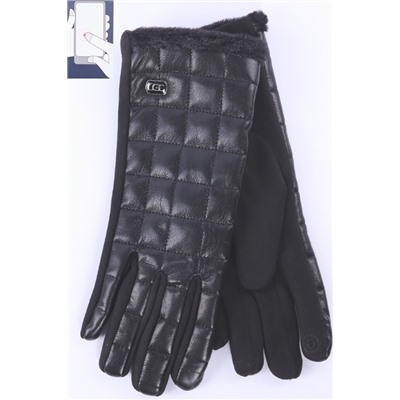 Перчатки жен. LuMeiJia F-2 иск.кожа/сенсор