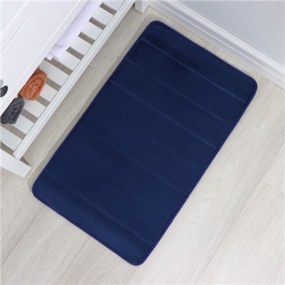 Коврик для ванной и туалета SAVANNA Memory foam, 50×80 см, синий