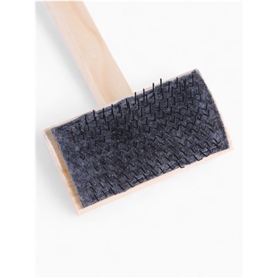 Щетка - пуходёрка ZOONIK «Кавказец», 100×55 мм, полукруглая, дерево