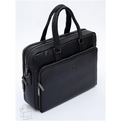 Портфель мужской кожаный 68001 black Fuzhiniao в Новосибирске