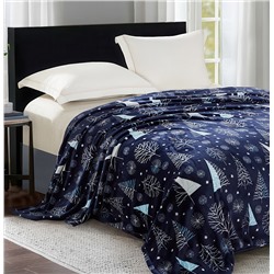 Плед Велсофт набивной - Снежинка