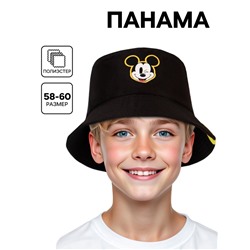Панама, размер 58-60, чёрная, Микки, Маус