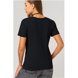 Женская футболка с V образным вырезом Happyfox