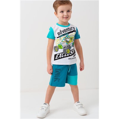 Комплект трикотажный для мальчиков: фуфайка (футболка), шорты PLAYTODAY, 1239630