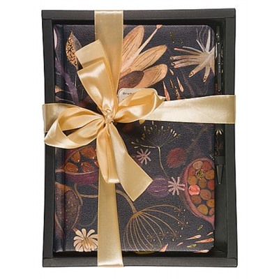 Подарочный набор Ежедневник недатированный А5+ 240 стр. "Ночные цветы" + металлическая ручка 3-744/04-5 Bruno Visconti