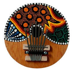 Сувенирный музыкальный инструмент «Калимба круглая» 16×16×8 см