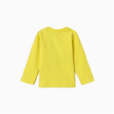 Лонгслив детский, рост 74 см, жёлтый
