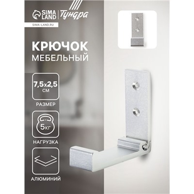 Крючок мебельный CAPPIO FOLD, однорожковый, складной, цвет матовый хром
