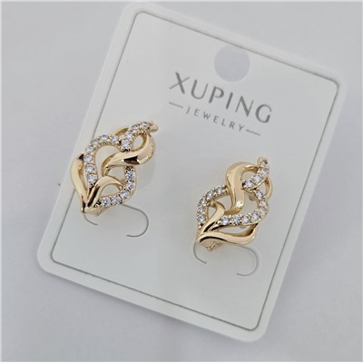 Серьги коллекция "Xuping" покрытие позолота, вставка: фианиты, арт.004.075
