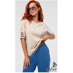 Футболка "Boho" бежевая